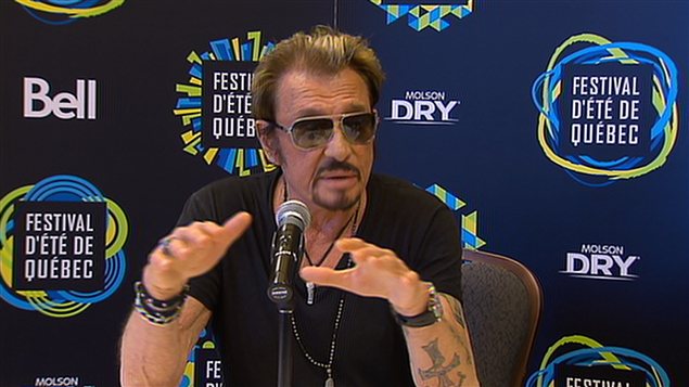 Johnny Hallyday, à Québec, mardi