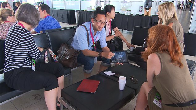 Des participants au Festival international du Startup