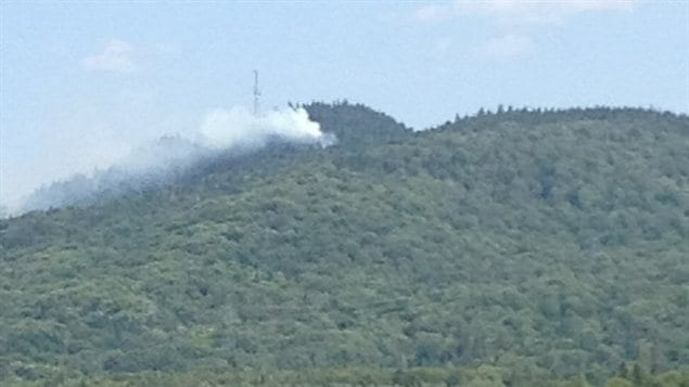 Feu au mont La Réserve, à Saint-Donat, dans Lanaudière