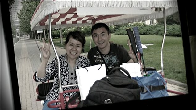 Photo de Lin Jun avec sa mère