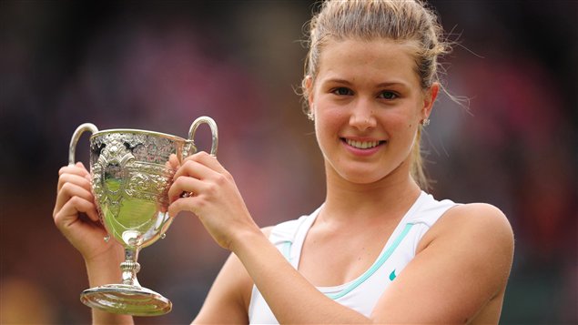 Eugénie Bouchard, championne junior en simple à Wimbledon en 2012
