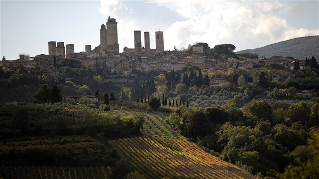 Vue du village de San Gimignano