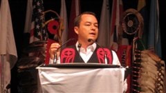 Le chef national de l'Assemblée des Premières Nations, Shawn Atleo. Le chef national de l'Assemblée des Premières Nations, Shawn Atleo.