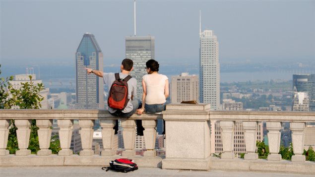 Touristes sur le Mont-Royal