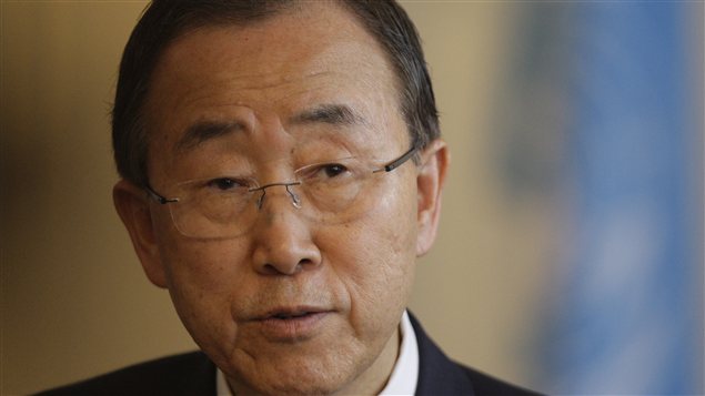 Le secrétaire général de l'ONU, Ban Ki-moon