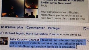 Vos propositions pour améliorer le réseau cyclable de la Rive-Nord