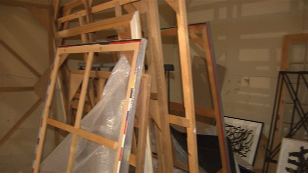 L'atelier où étaient entreposées les toiles de Guido Molinari qui ont été volées.