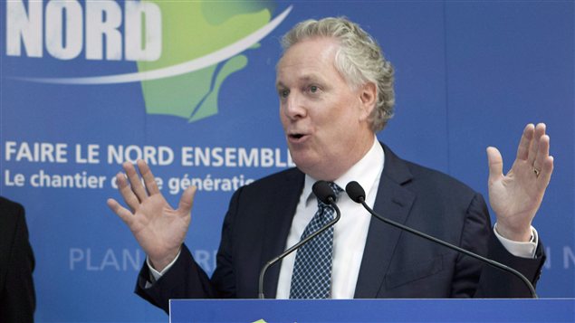 Fermont, le 17 juillet 2012 - Le premier ministre Jean Charest (archives).