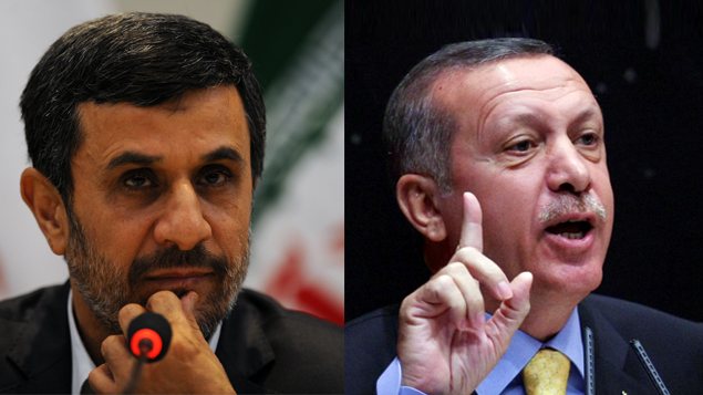 Mahmoud Ahmadinejad et Recep Tayyip Erdogan