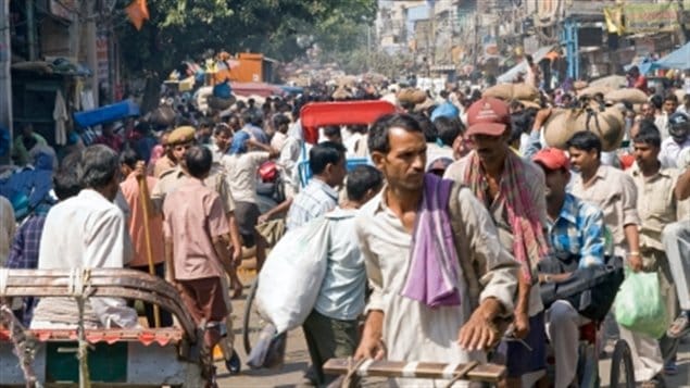 Surpopulation à Old Delhi, en Inde