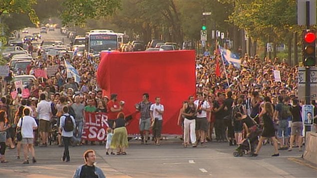 Manifestation de casseroles dans Villeray