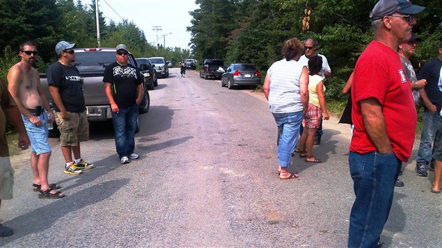 Les manifestants ont libéré la route, vendredi après-midi.
