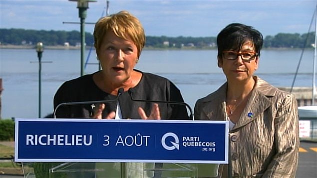 Pauline Marois dans Richelieu avec Élaine Zakaïb.