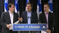 Bernard Drainville, Bertrand St-Arnaud et Nicolas Girard