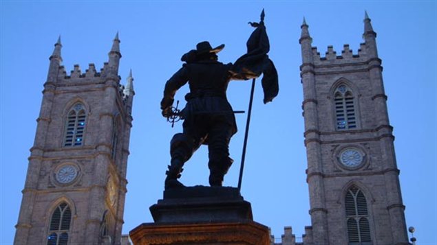 Statue représentant Paul de Chomedey, sieur de Maisonneuve