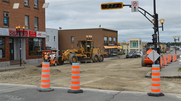 Les travaux de réfection de la rue Gamble, à Rouyn-Noranda