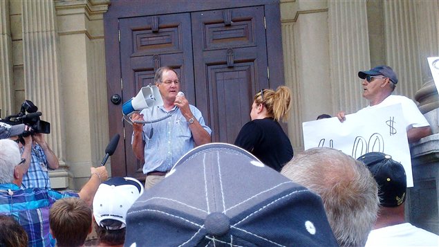 Manifestation de pêcheurs à Fredericton
