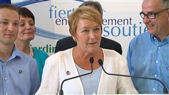 La candidate du Parti qu�b�cois, Pauline Marois