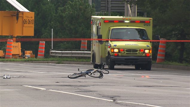 Police said the cyclist entered the intersection against the light.
