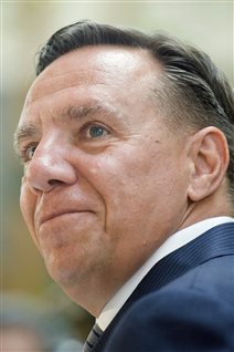 Le chef de la Coalition avenir Québec François Legault à Saint-Hyacinthe le 3 août 2012.