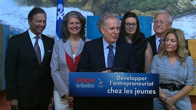 Jean Charest a annoncé ses engagements pour développer l'entreprenariat ches les jeunes.