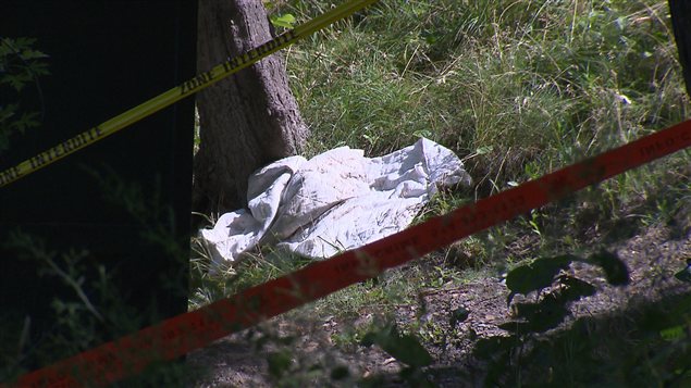 Le corps a été découvert en bordure du lac, non loin de l'Avenue du Parc Lafontaine.