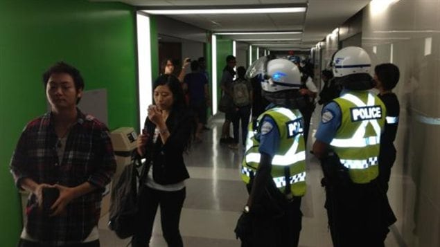Des policiers à l'Université de Montréal