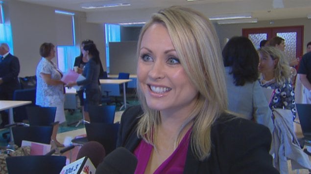 La porte-parole de la Fondation du cancer du sein du Québec, Mitsou Gélinas.