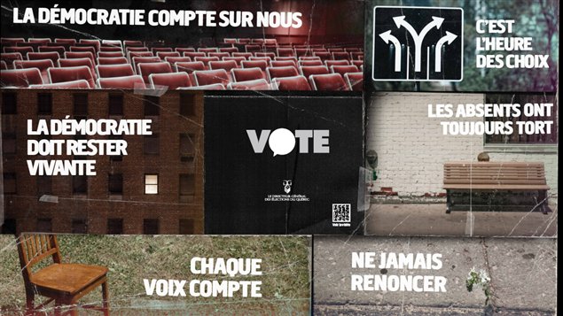 Affiches publicitaires du directeur général des élections du Québec