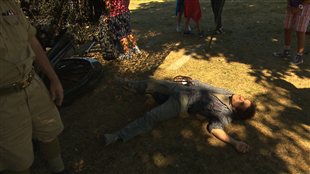 Die-in d'un manifestant