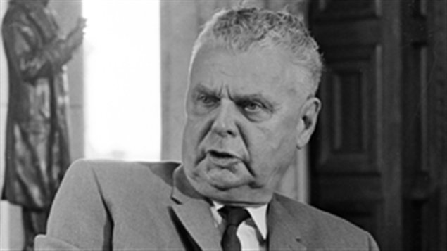 El ex primer ministro canadiense John Diefenbaker en Ottawa en 1966