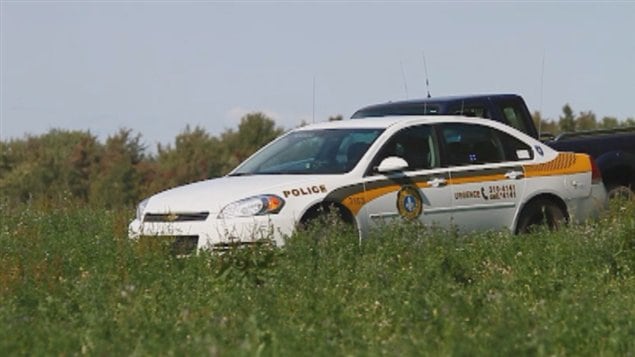 L'accident est survenu un peu avant midi sur un terrain du rang de la Grande-Lign