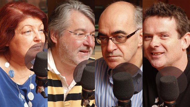 A�da Kamar, Jacques Beauchemin, Alain G. Gagnon et Brendan Kelly �Radio-Canada/ Marie-Sandrine Auger