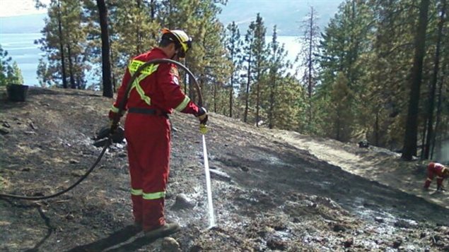 fin feu Peachland