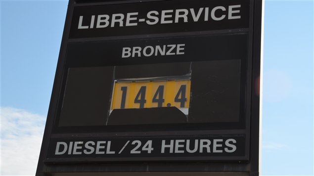 Le prix de l'essence à Rouyn-Noranda, le 12 septembre 2012