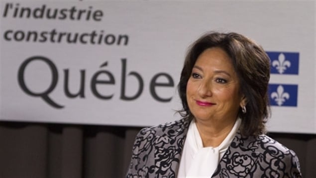 La présidente de la Commission d'enquête sur l'octroi et la gestion des contrats publics dans l'industrie de la construction, France Charbonneau