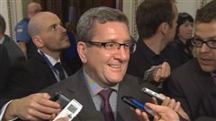 Le maire Labeaume était tout sourire mercredi après-midi.