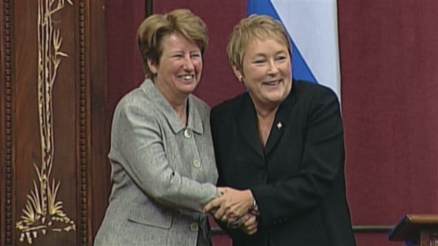 Agnès Maltais et Pauline Marois à l'Assemblée nationale