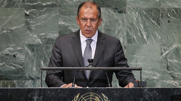 Le chef de la diplomatie russe, Sergueï Lavrov, s'adressait à l'Assemblée générale, vendredi.