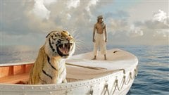 Une scène de <em>Life of Pi</em>, d 'Ang Lee, adapté du roman de Yann Martel Une scène de <em>Life of Pi</em>, d 'Ang Lee, adapté du roman de Yann Martel