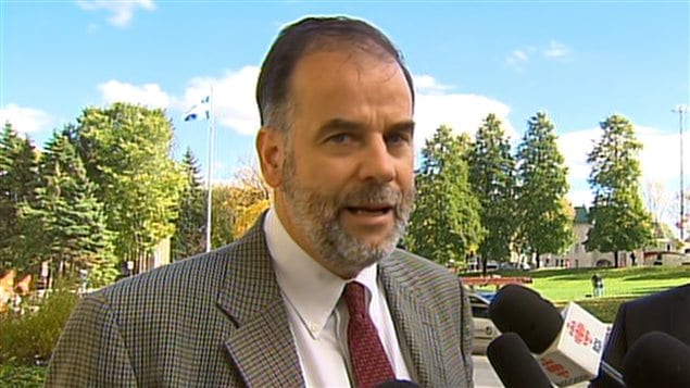 Le ministre Pierre Duchesne, avant sa rencontre avec les représentants de la FEUQ