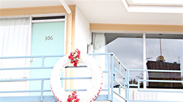Le balcon de la chambre 306, où Martin Luther King a été assassiné