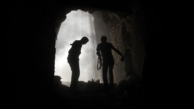 Des rebelles à Alep