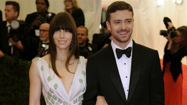 Jessica Biel et Justin Timberlake lors d'un gala en mai 2012