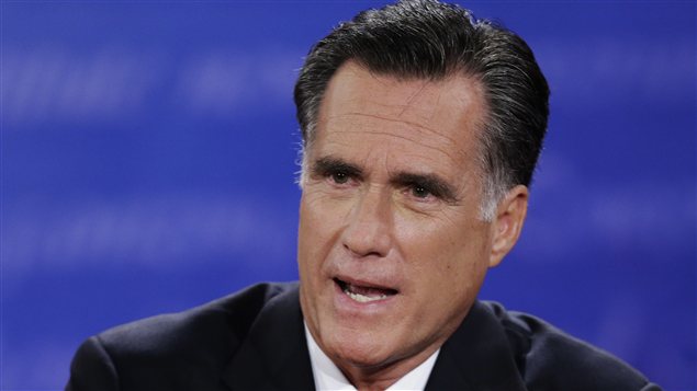 Mitt Romney lors du troisième débat présidentiel à Boca Raton