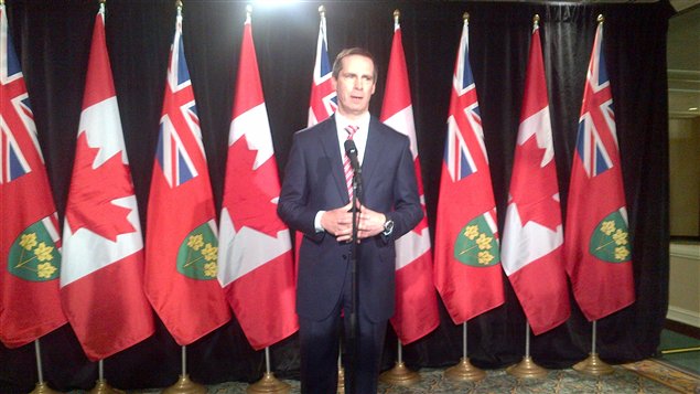 Le premier ministre de l'Ontario, Dalton McGuinty, parle pour la première fois en public depuis l'annonce de son départ.