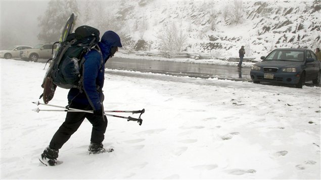 Scène hivernale surréaliste près de Virginia Beach, en Virgine.
