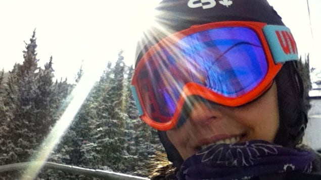 Caroline Calvé à l'entraînement à Copper Mountain au Colorado