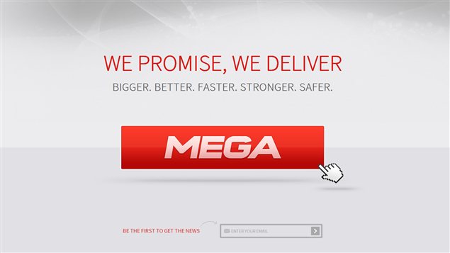 La page web de Mega, qui devrait être lancé en janvier 2013 par le fondateur de Megaupload, Kim Dotcom.
