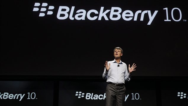 Le PDG de RIM, Thorsten Heins, à San José, en Californie